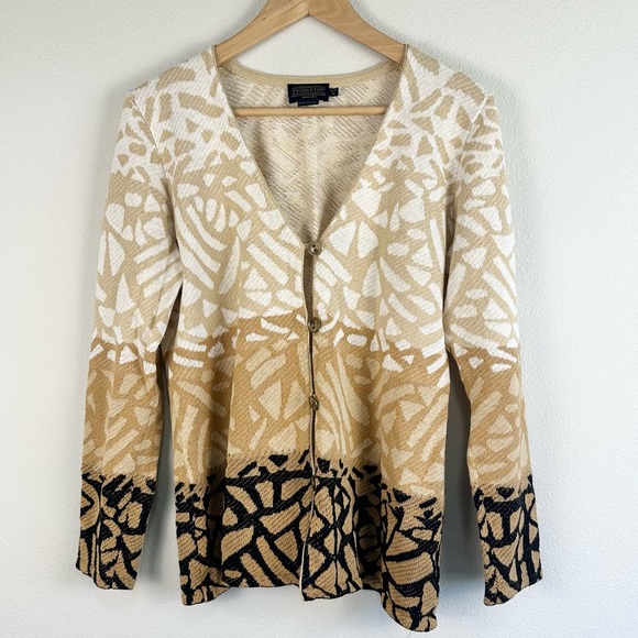 Pendleton Women’s Cardigan Linen Cotton Blend Medium Petite - Picture 1 of 5